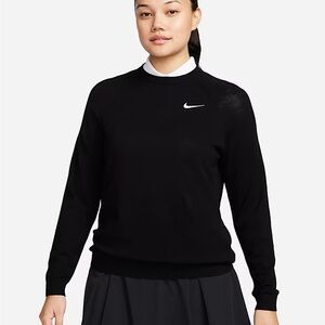 Nike Women's Black Sweatshirt with White Logo
